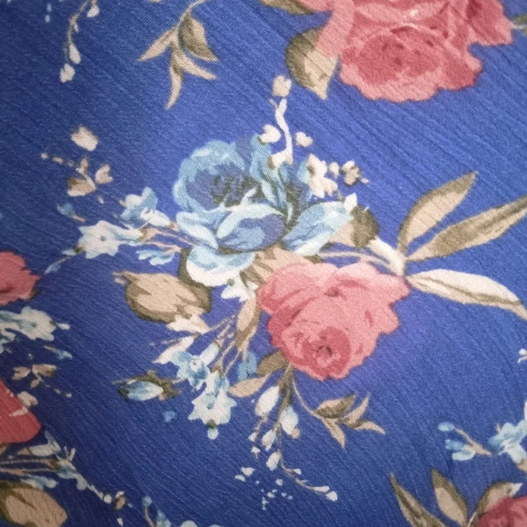 Umgee Floral Open Front Kimono Lace Trim Size Small Boho Festival Cottagecore - Picture 8 of 9